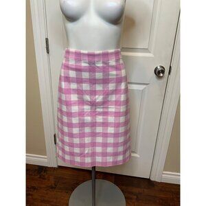 J. Crew Light Purple & White Plaid No.2 Pencil Skirt, Size 8 (US)